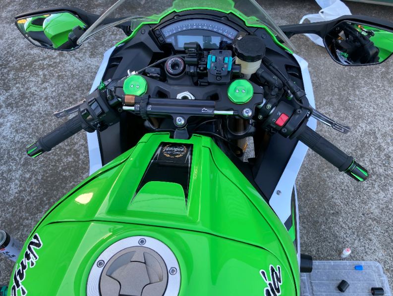 ZX-10R バーエンド交換: 5sonlineのバイクとラーメン